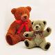 flocked bears, T835-1/ 494E