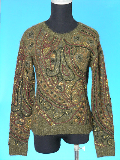 hand sweater embroidered knit knitting