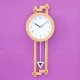 Round Wooden Wall Clock with Pendent ( Dia.26mm and 70 x 13 cm ), WC-5066