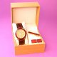 Wooden Watch with Tie-Clip & Cuff-Links Gift Set, Hansberg 113