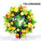 30CM CAMPANULA, TULIP & PANSY WREATH.