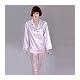 Ladies 100% polyester satin long pyjamas
