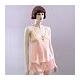 Ladies 100% polyester satin camisole with lace + boxer shorts, X7
