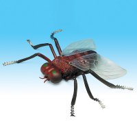 8" BIG FLY W/ELASTIC STRING