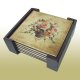 Sell Wooden Square Coaster Set Of 6 W/stand