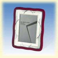 Metal Wooden Frame - Burgundy Color