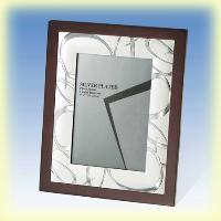 Metal Wooden Frame - Walnut Color