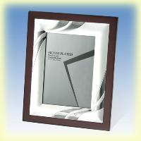 Metal Wooden Frame - Walnut Color