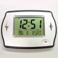 LCD Temperature Wall Clock