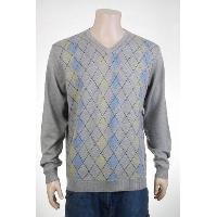 Printed Argyle Pullover