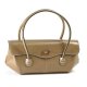 Sell Olive PU HandBag with Bamboo Knot on Flap and with Mid-Zip Compartment