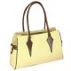 Two-Tone PVC Handbag Comes with Mini Pockets on the Sides