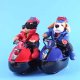 9 inches LEATHER DOG ON MOTORCYCLE (2 ASSORTMENTS)
