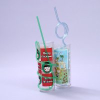 Sell PVC Funny Straw w/Glass