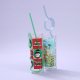 PVC Funny Straw w/Glass, PVCGL