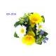 1 inches DAFFODIL, DAISY C/R W/ CHECKER RIBBON BOW