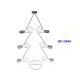 W16.8 inches X H22.3 inches METAL CANDLE STAND, 001-3454