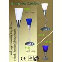 Glass shade table lamp & floor lamp