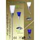 Glass shade table lamp & floor lamp