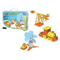 2 IN 1 Wind Powered Train & Plane Set