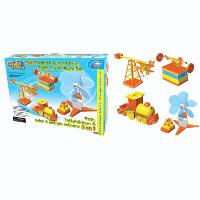 3 IN 1 Wind Powered Train, Cable Car & Plane Set
