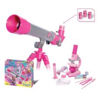 Girls' 100/200/450x Microscope & 20/30/40 Power 30mm Telescope Set