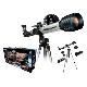 375 Power 50mm Wide Angle HD Telescope with Aluminium Tripod (White), 32011