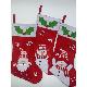 Christmas Stocking. Santa Claus and Snowman 3 Designs., 13501 A-C
