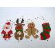 Christmas Hanging Decoration. Santa Claus, Gingerbreadman & Stocking Design. Set of 4 pcs., 13605 A-D