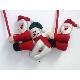 Christmas Decoration. Climbing Santa Claus & Snowman. (Velcro Tape at Hands), 13609 A-B