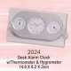 Desk Alarm Clock w/Thermometer & Hygrometer