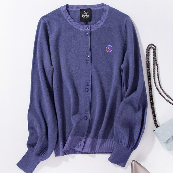Lambswool Cashmere Cardigan, Blue Cardigan, Knitwear, Sweater, Knitted Outerwear