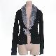 Cardigan with fake fur collar