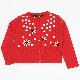 Cardigan with pointelle and emb