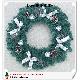 18 inches (45cm) Silver Decorated Wreath W/candle Holder, KWI0600009