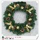 18 inches (45cm) Gold Decorated Wreath W/candle Holder, KWI0600008
