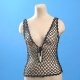 Crochet Mesh Pattern Tank Top with Beads, 3540