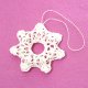 Crochet ornaments hardened by resin