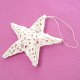 Crochet star ornaments hardened by resin