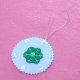 Felt fabric ornaments with glitter embroidery and sequins