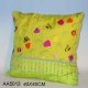Polyester cushion with embroidery and beads fringes, AA5012