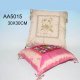 Polyester cushion with embroidery at centre, AA5015