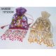 Potpourri sachet with embroidery and plastic beads fringes