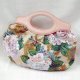Beading floral pattern with cow leather handbags