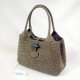 Matt elephant emboss cow leather handbag, HTL1820