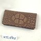 Croco Pattern Emboss Leather Wallet