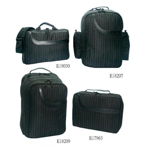 Black Strip Pattern Two-way Zippered Closure Laptop / Computer Bag
