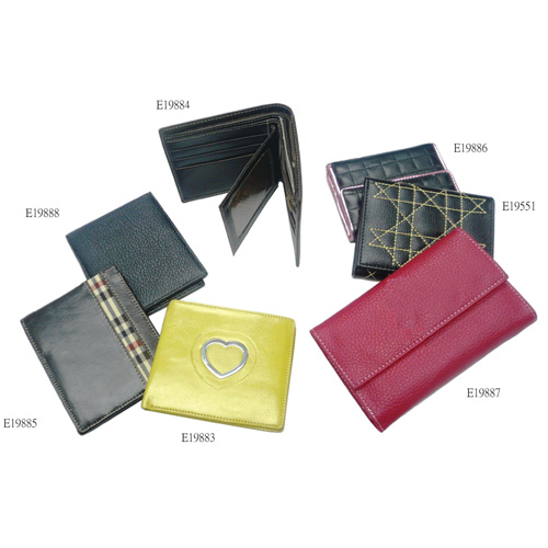 Colorful Flap / Snap Closure 7 Pcs Portable Fashion Wallet