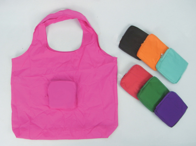 Multi Color Twin Handles Reusable Foldable Tote Bag / Shopping Bag