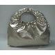 Big Silver Pu Handle Bag